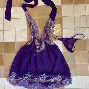 Purple Victoria’s Secret lingerie set